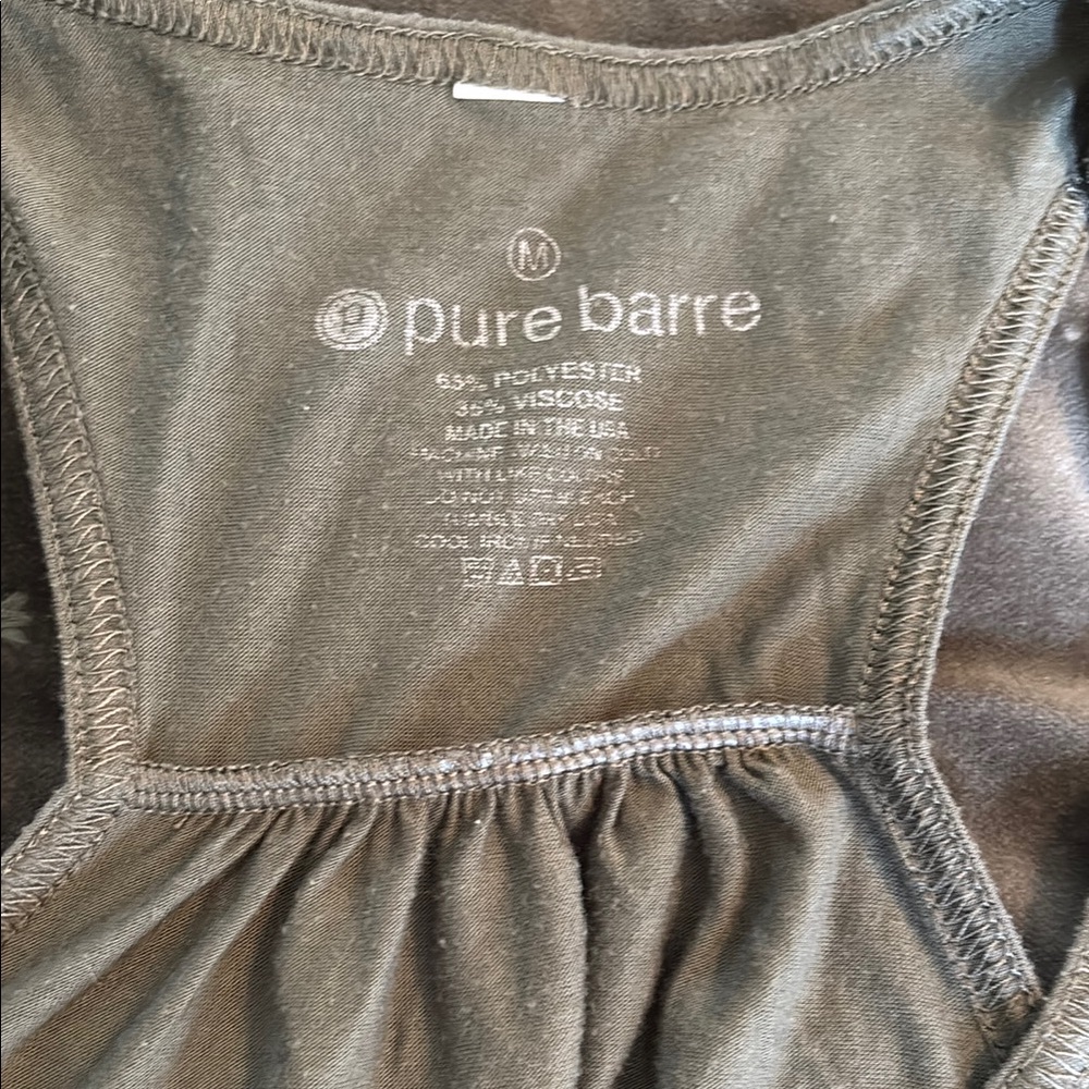 Pure Barre Olive Green Tank Top - Picture 2 of 3